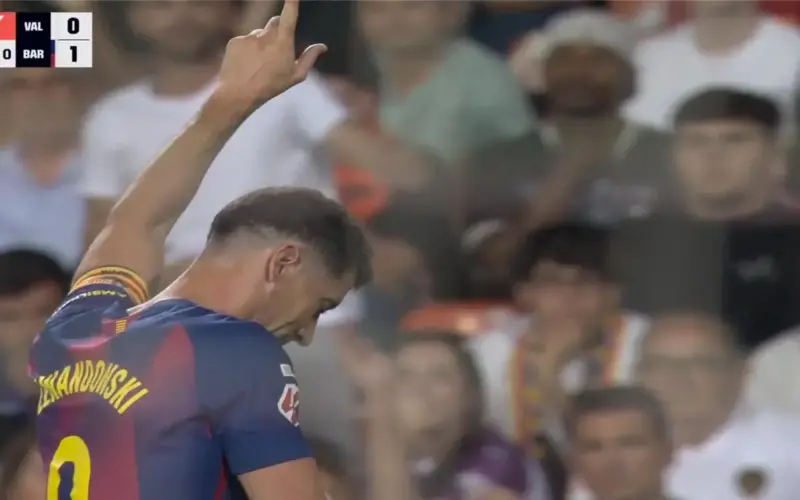 فيديو | ليفاندوفسكي يسجل هدف برشلونة الأول وجيرا يتعادل لصالح فالنسيا